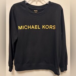 Nwot MICHAEL KORS Black Sweatshirt w/ Gold Lettering
